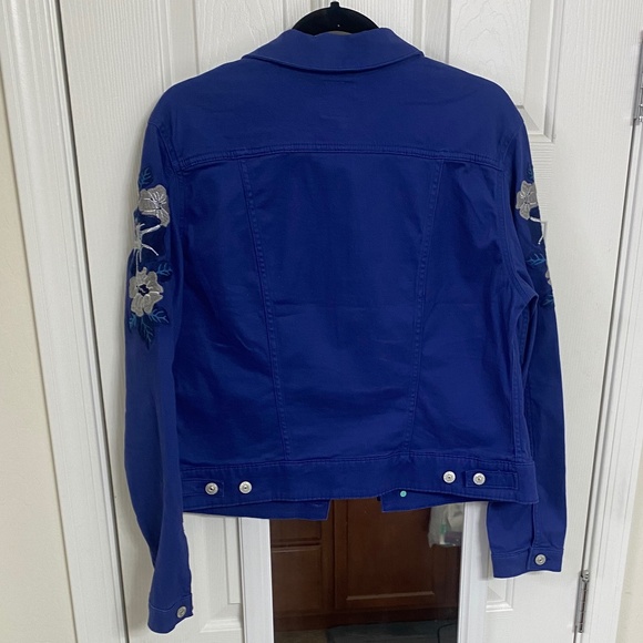 Gently Used - LulaRoe Harvey Embroidered Denim Jacket (L) - Picture 2 of 9